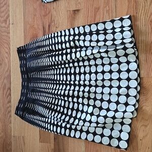 Two Talbots Skirts 1 Black and White Polka Dot Skirt and 1 Floral Skirt 6P Each